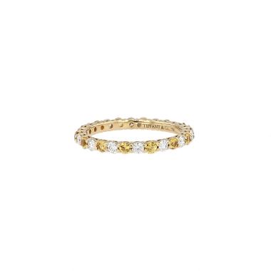Alliance Tiffany & Co  en or jaune, diamants et saphirs jaune