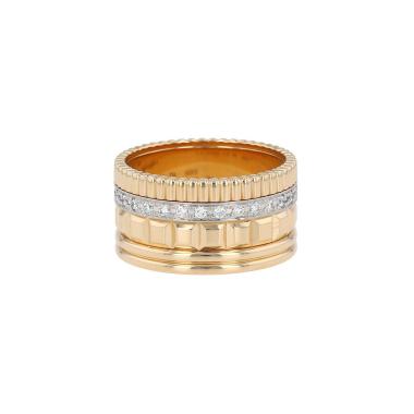 Bague Boucheron Quatre Radiant Edition en or jaune, or blanc et diamants