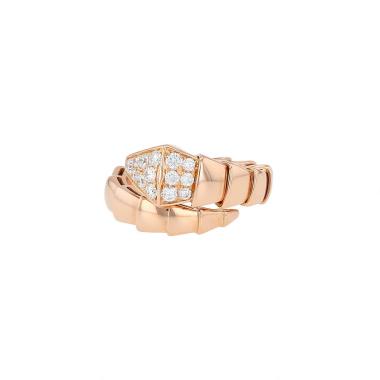 Bague Bulgari Serpenti Viper en or rose et diamants