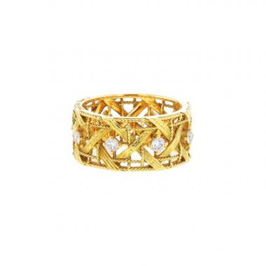 Bague Dior My Dior grand modèle en or jaune et diamants
