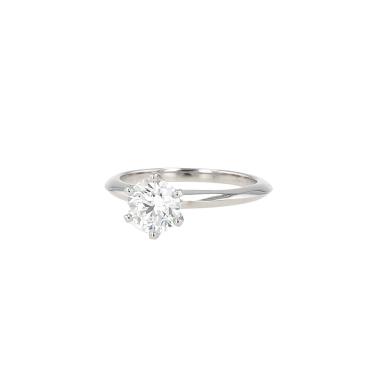 Bague solitaire Tiffany & Co Setting en platine et diamant