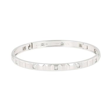 Bracelet Boucheron Clou de Paris en or blanc et diamants