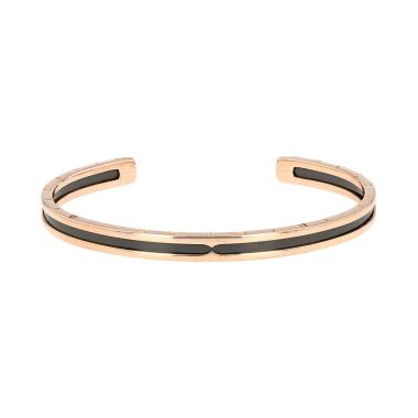 Bracelet Bulgari B.Zero1 en or rose et acier noir