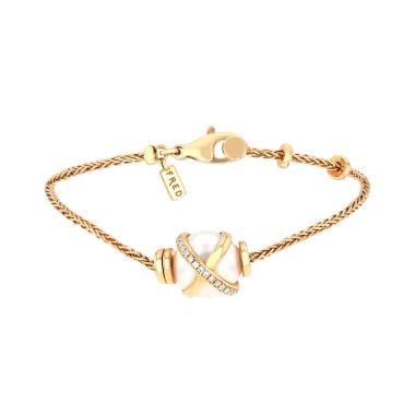 Bracelet Fred Baie des Anges en or jaune, perle de culture et diamants