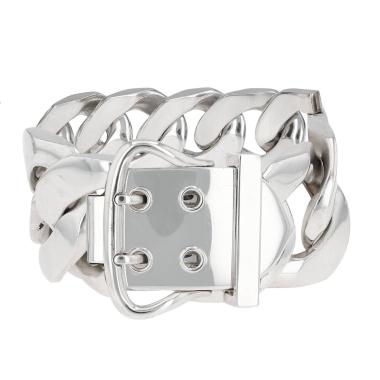 Bracelet Hermès Boucle Sellier taille XL en argent