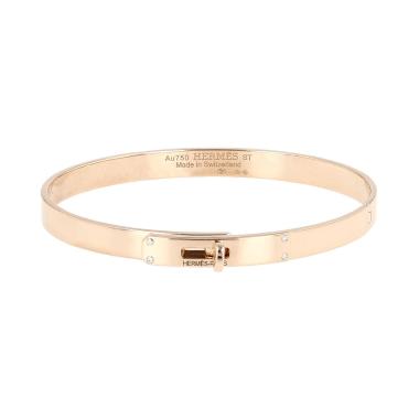 Bracelet Hermès Kelly en or rose et diamants