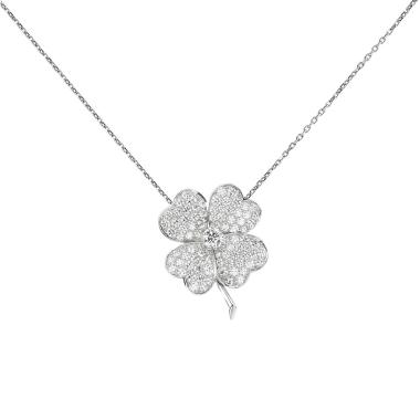 Broche-pendentif Van Cleef & Arpels Cosmos en or blanc et diamants