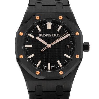 Montre Audemars Piguet Royal Oak en céramique noire et acier Ref: Audemars Piguet - 77350CE.OO.1266CE.03.A  Vers 2020