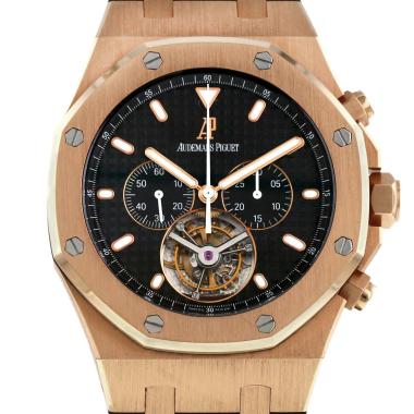 Montre Audemars Piguet Royal Oak Tourbillon en or rose Ref: 25977OR  Vers 2008