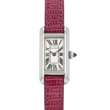 Montre Cartier Mini Tank en or blanc Ref:  2680 Vers 1990