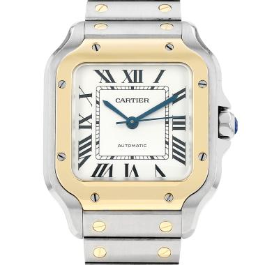 Montre Cartier Santos moyen modèle  en or et acier Ref: Cartier - 4075  Vers 2022