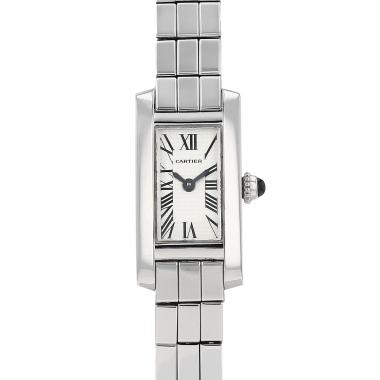 Montre Cartier Tank Américaine en or blanc Ref: Cartier - 2544  Vers 1990