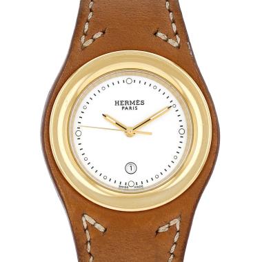 Montre Hermès Harnais en acier et plaqué or Ref: Hermes - HA1.420  Vers 2010