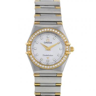 Montre Omega Constellation en or et acier Vers  1990