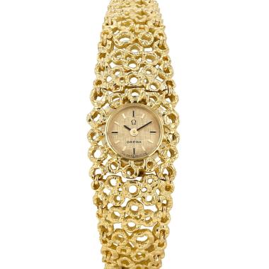 Montre Omega Gilbert Albert en or jaune Vers 1960