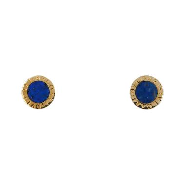 Paire de boucles d'oreilles Bulgari Bulgari Bulgari en or jaune et lapis-lazuli