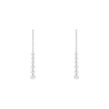 Paire de pendants d'oreilles Cartier Perles de Diamants en or blanc et diamants