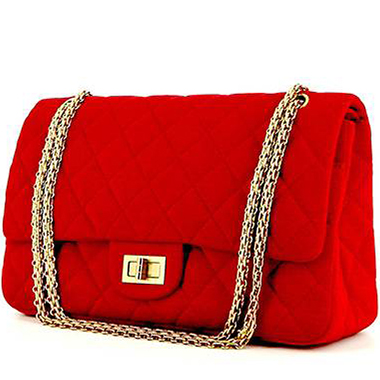 Sac à main Chanel  Chanel 2.55 en toile jersey rouge