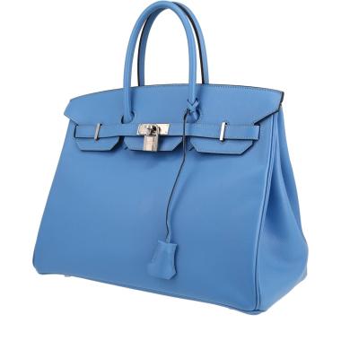 Sac à main Hermès  Birkin 35 cm en cuir epsom Bleu Paradis