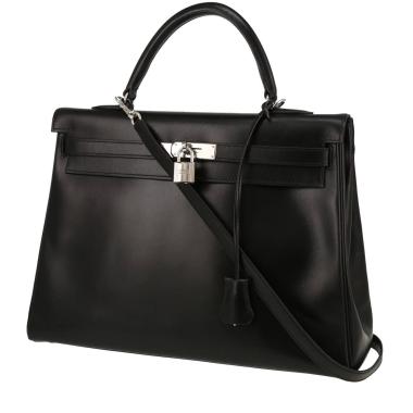 Sac à main Hermès  Kelly 35 cm en cuir box noir