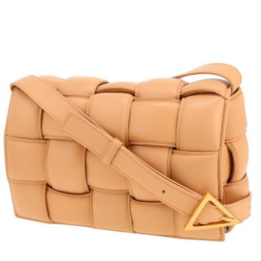 Sac bandoulière Bottega Veneta  Padded Cassette en cuir intrecciato beige
