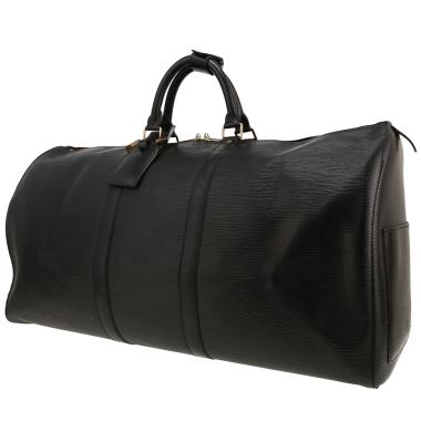 Sac de voyage Louis Vuitton  Keepall 55 en cuir épi noir
